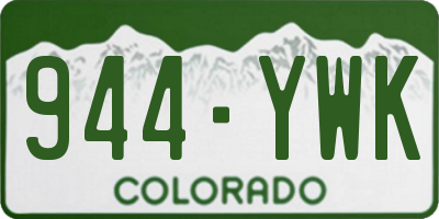 CO license plate 944YWK