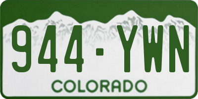 CO license plate 944YWN