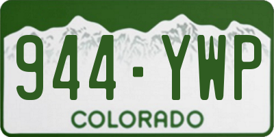 CO license plate 944YWP