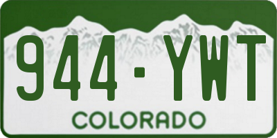 CO license plate 944YWT