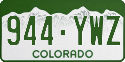 CO license plate 944YWZ