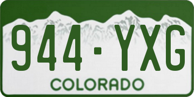 CO license plate 944YXG