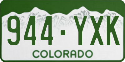 CO license plate 944YXK