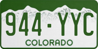 CO license plate 944YYC