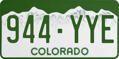 CO license plate 944YYE