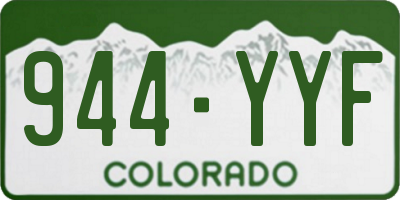 CO license plate 944YYF