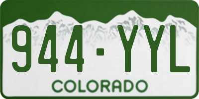 CO license plate 944YYL