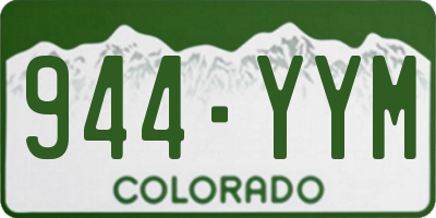 CO license plate 944YYM