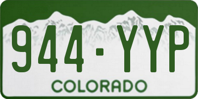 CO license plate 944YYP
