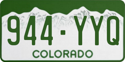 CO license plate 944YYQ