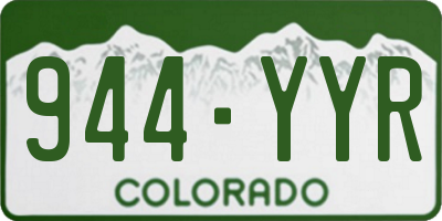 CO license plate 944YYR