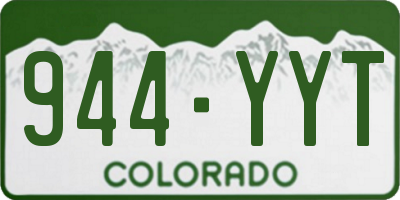 CO license plate 944YYT