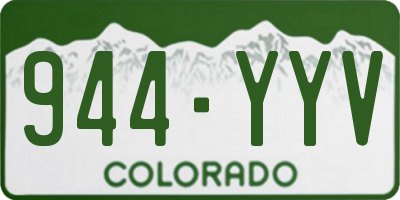 CO license plate 944YYV