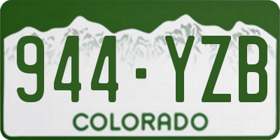CO license plate 944YZB