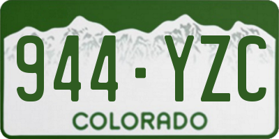 CO license plate 944YZC