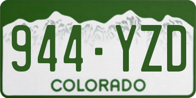 CO license plate 944YZD