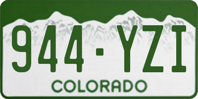CO license plate 944YZI