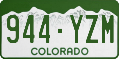 CO license plate 944YZM