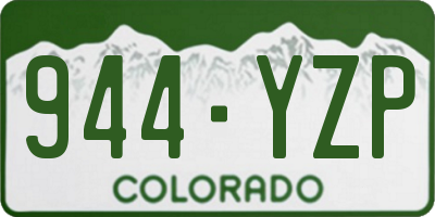 CO license plate 944YZP