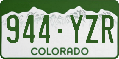 CO license plate 944YZR
