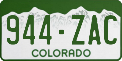CO license plate 944ZAC