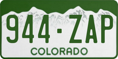 CO license plate 944ZAP