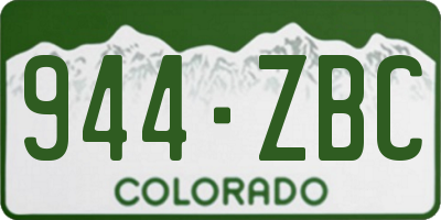 CO license plate 944ZBC