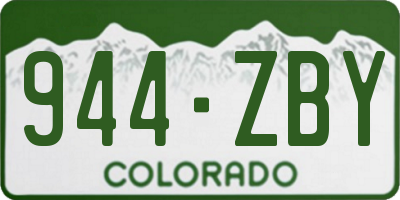 CO license plate 944ZBY