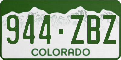 CO license plate 944ZBZ