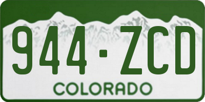 CO license plate 944ZCD