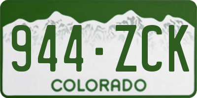 CO license plate 944ZCK
