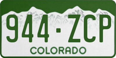 CO license plate 944ZCP