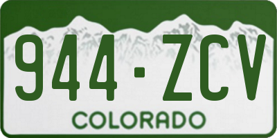 CO license plate 944ZCV