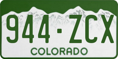 CO license plate 944ZCX