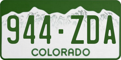 CO license plate 944ZDA