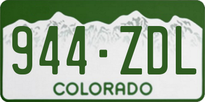 CO license plate 944ZDL