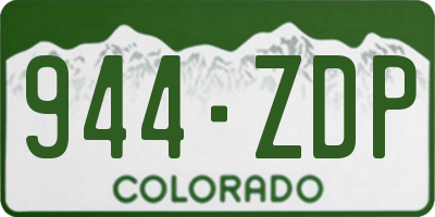 CO license plate 944ZDP