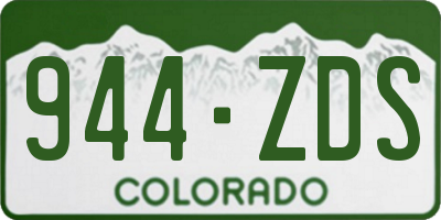 CO license plate 944ZDS