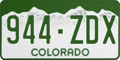 CO license plate 944ZDX