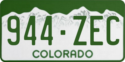 CO license plate 944ZEC