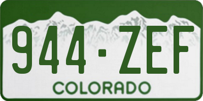 CO license plate 944ZEF