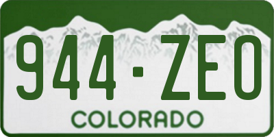 CO license plate 944ZEO