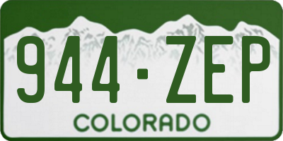 CO license plate 944ZEP