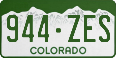 CO license plate 944ZES