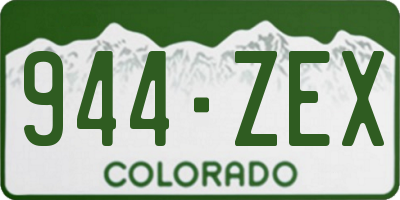 CO license plate 944ZEX