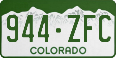 CO license plate 944ZFC
