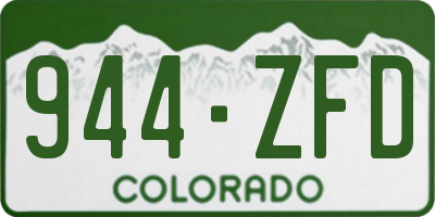 CO license plate 944ZFD