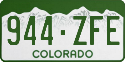 CO license plate 944ZFE