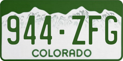 CO license plate 944ZFG