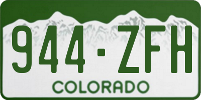 CO license plate 944ZFH